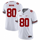 Ohio State Buckeyes 80 Noah Brown White Nike College Football Jersey Dzhi,baseball caps,new era cap wholesale,wholesale hats